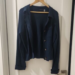 Tahari Classic Blue Knit Sweater